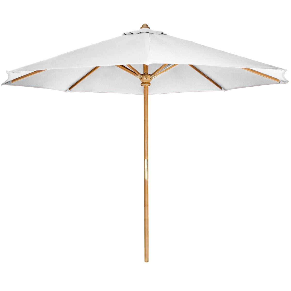 All Things Cedar TU90-W Teak Market Table Umbrella with Canopy, White All Things Cedar