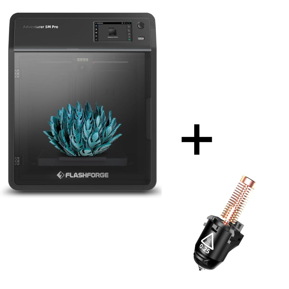FLASHFORGE Adventurer 5M Pro 3D Printer and FLASHFORGE Adventurer 5M Pro 3D Printer Nozzle Assembly(0.25mm) FLASHFORGE