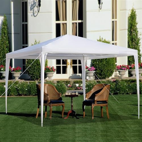 10/20/30ft Party Tent Wedding Patio Gazebo Outdoor Carport Canopy Shade with/Without Side Removable Walls, Party Wedding BBQ Events Tent (White, 10x10ft) Generic