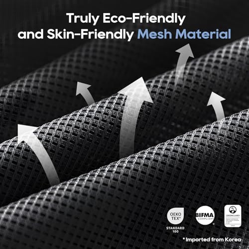 COLAMY Ergonomic Mesh Office Chair with Footrest, Executive High Back Computer Desk Chair with Wide Headrest and Adjustable 3D Arms, Backrest Height, Tilt Lock and Lumbar Support, Black COLAMY