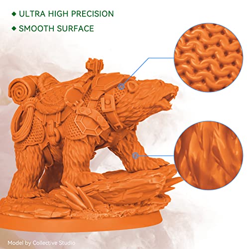 Uniformation 3D Printer Resin PLA Plant Based Resin,Biodegradable 405nm UV Curing Photopolymer Rapid for 4K 6K 8K LCD/DLP/SLA 3D Printer Space Orange Red 1kg Uniformation