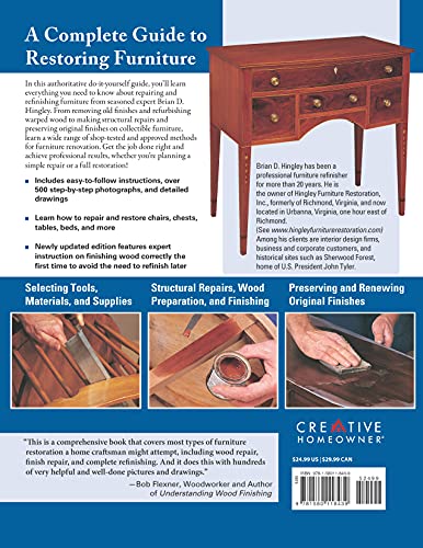 Ultimate Guide to Furniture Refinishing & Repair, 2nd Revised Edition: Restore, Rebuild, and Renew Wooden Furniture (Creative Homeowner) Over 500 Step-by-Step Instructions, Photos, & Detailed Drawings Fox Chapel Publishing