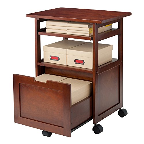 Winsome Piper Home Office, Walnut, 24.02"W x 29.65"H x 17.32"D Winsome
