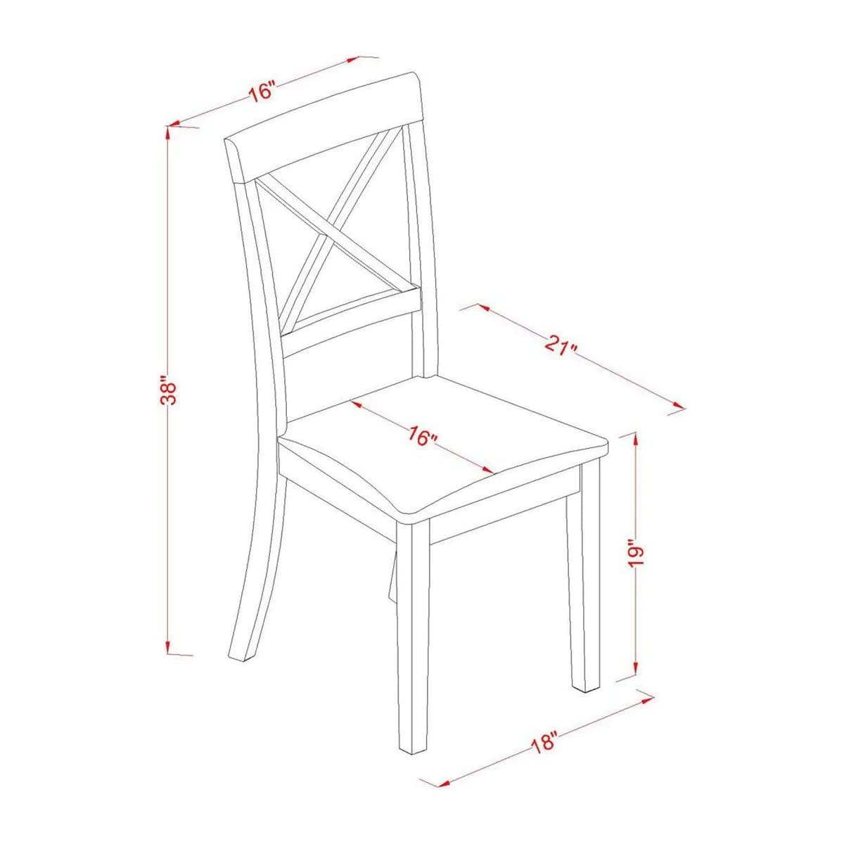 East West Furniture ANBO5-CAP-LC Antique 5 Piece Kitchen Set for 4 Includes a Round Table with Pedestal and 4 Faux Leather Dining Room Chairs, 36x36 Inch East West Furniture
