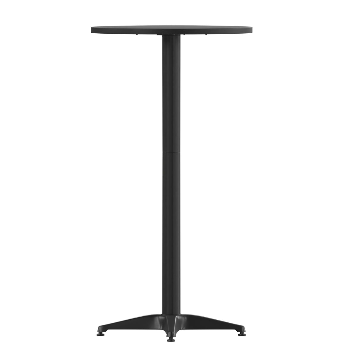 Flash Furniture Metal Bar Table - Aluminum Patio Table - Mellie 23.5"H Round Bar Height Table - Indoor/Outdoor - Black Flash Furniture