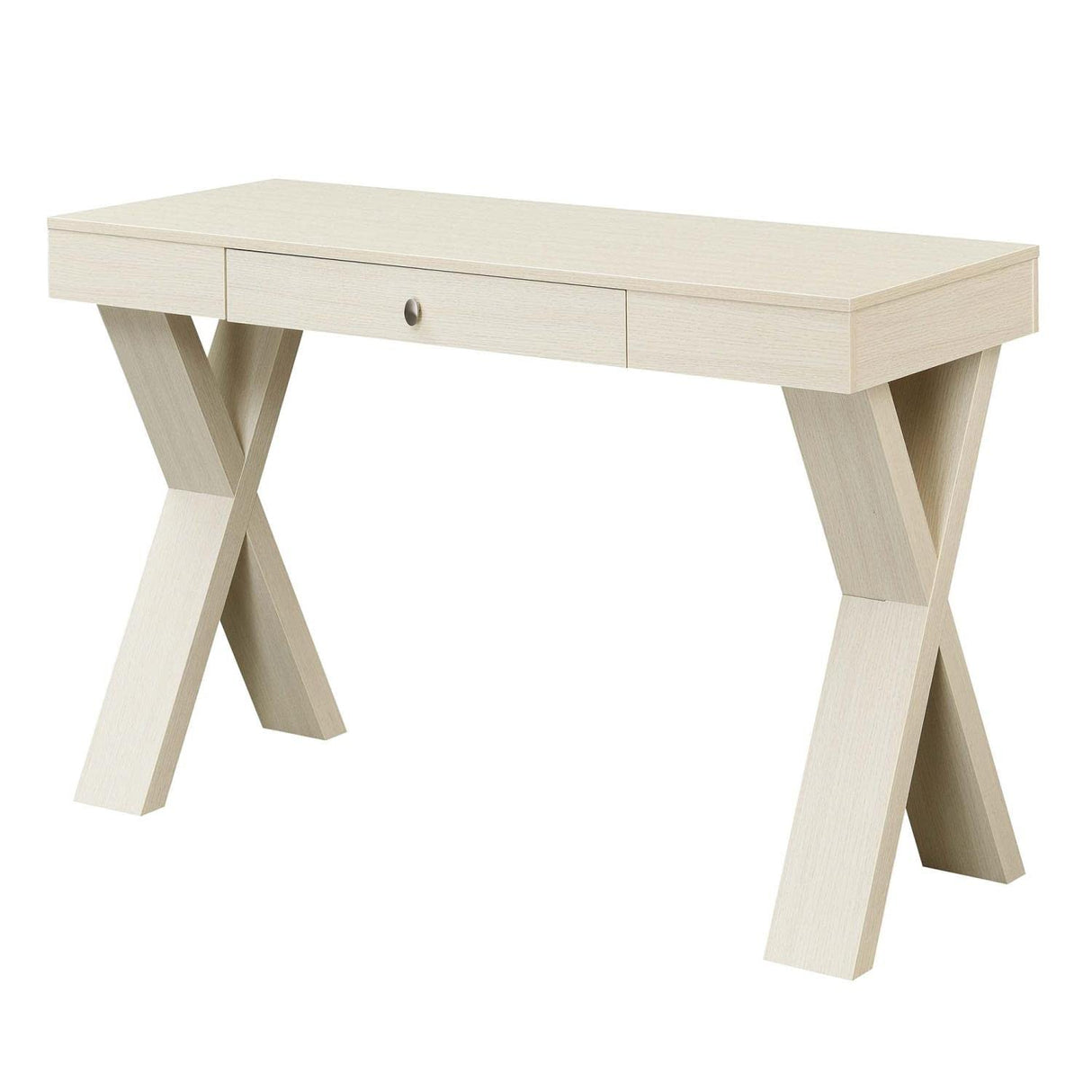 Convenience Concepts Newport 1 Drawer Desk, Ivory Convenience Concepts