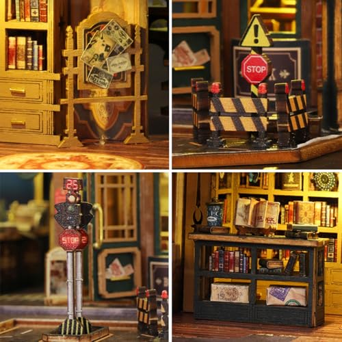 OZJAY Miniature House Kit, Mini House Building Kit with Furniture, DIY Miniature Kit for Adults Teen, Dollhouse Kit for Birthday Christmas, Magic Book House