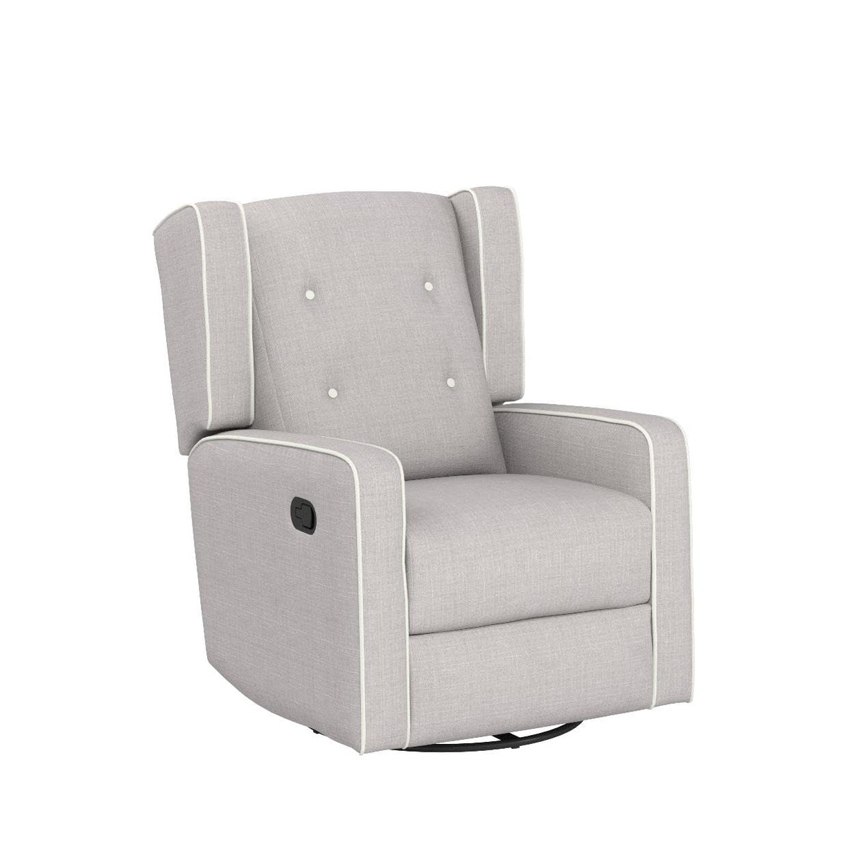 CANMOV Swivel Rocker Recliner Chair, Nursery Glider Chair, Nursery Rocking Chairs, Manual Reclining Chair, Grey CANMOV