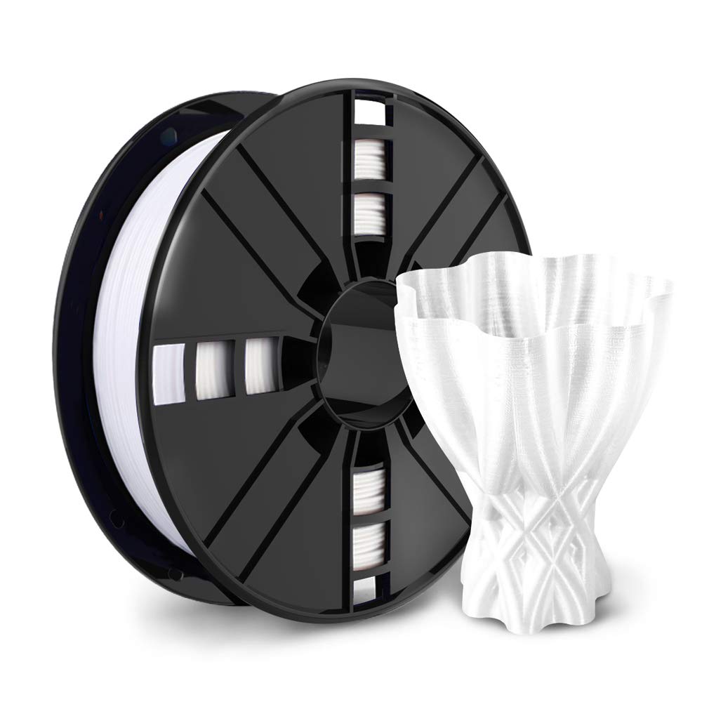 NovaMaker PETG 3D Printer Filament - 1.75mm White PETG, 1kg Spool (2.2lbs), +/- 0.03mm Dimensional Accuracy NovaMaker
