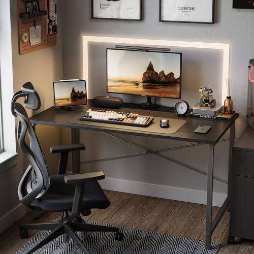 Cubiker Computer Desk, 40 inch Small Home Office Desk for Small Spaces, Modern Simple Style for Home, Office, Dark Black Cubiker