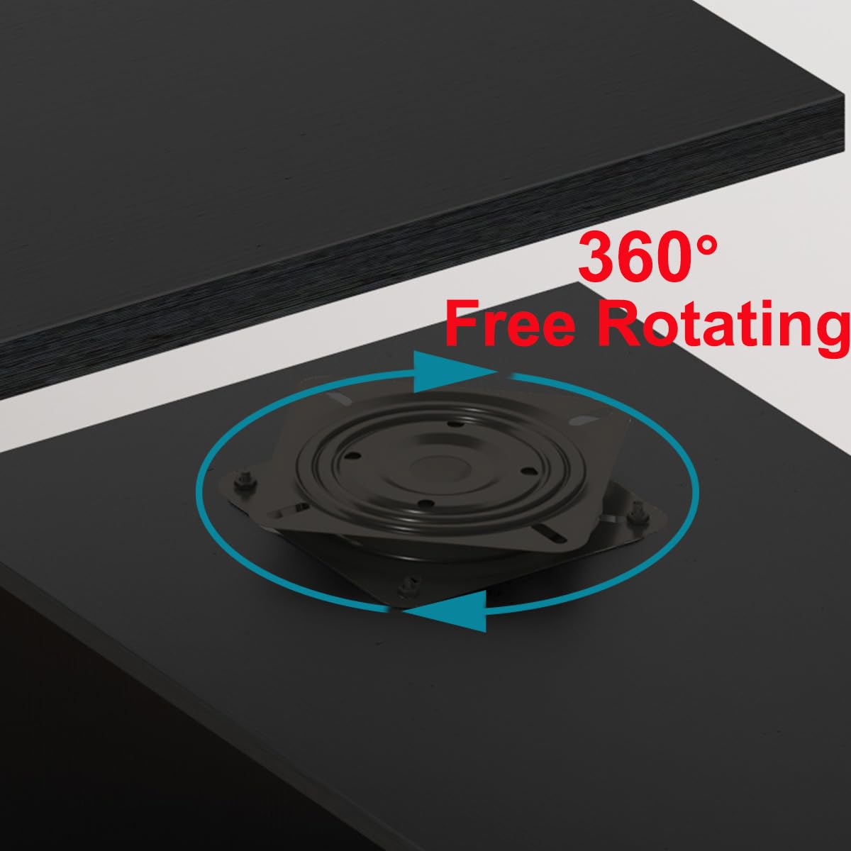 HSH Black L Shaped Desk with Drawers Shelves, 360 Rotating Home Office Desk L Shape with Storage Cabinet, Corner Wood Computer Table for PC Executive Work Study Writing in Bedroom Living Room, 55 in HSH