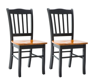 Boraam Shaker Chair, Black/Oak, Set of 2