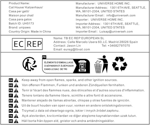 unipaws Cat Litter Box Enclosure Furniture, Hidden Litter Box Cover Washroom, Dog Proof Cabinet for Large Cat, Hideaway House, Weathered Grey unipaws