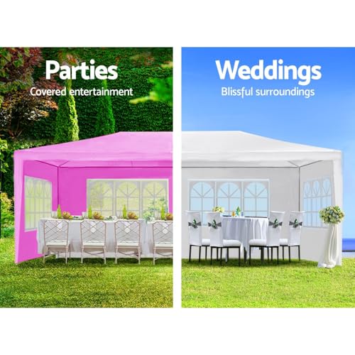 10X30 Party Tent, Outdoor Party Tent Gazebo with 8 Removable Sidewalls, Outdoor Wedding Tents, Gazebo Shelter for Parties Patio with Windows, Waterproof PE Roof & Stabilizing Kit HarmonyHealth
