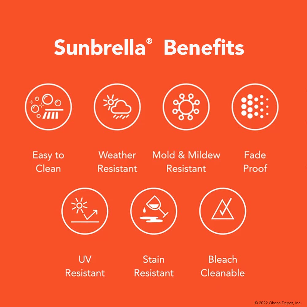 Fully Assembled Sunbrella Taupe Sectional 11 Piece Ohana Outdoor Patio Furniture Black Wicker Conversation Set with 42-inch Propane Gas Fire Table Ohana Depot