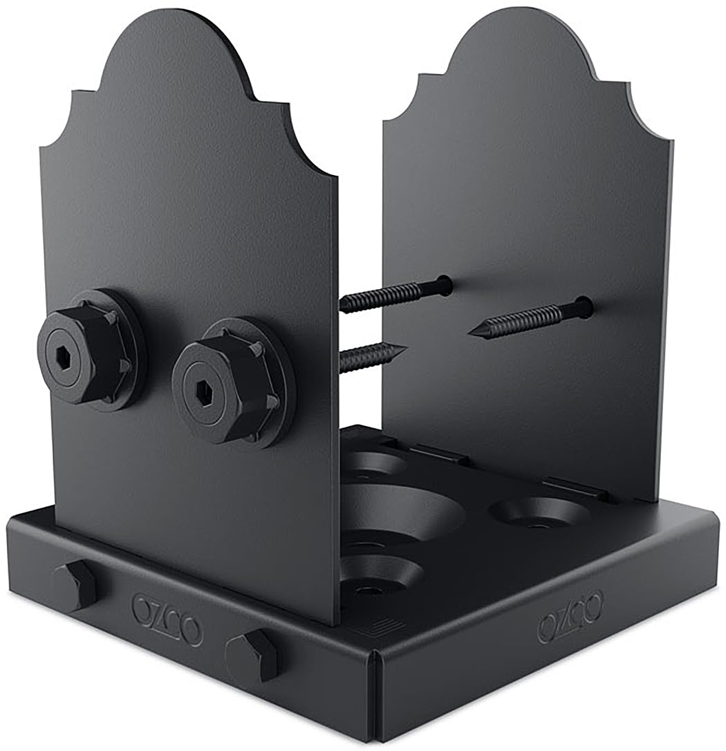 Ozco Building Products 54208 Laredo Sunset Lite 6x6 Post Base, (1 per Pack), Black Ozco Building Products