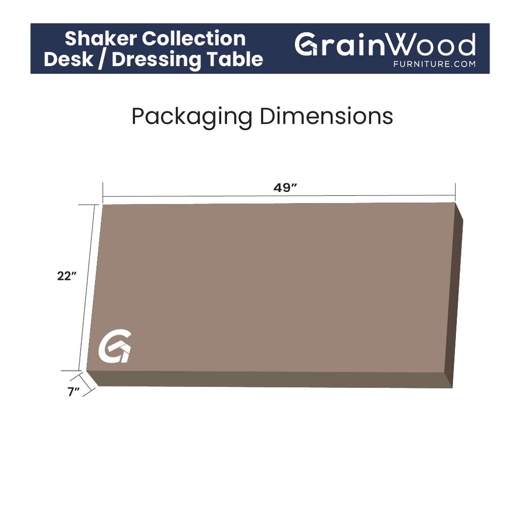 Grain Wood Furniture Shaker 44" Desk/Dressing table, Expresso Grain Wood Furniture