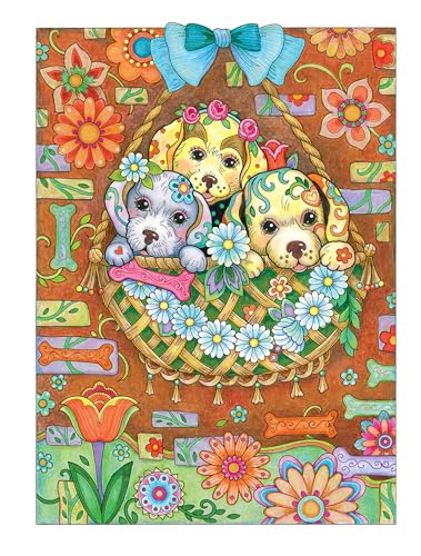 Creative Haven Playful Puppies Coloring Book: Relax & Find Your True Colors (Adult Coloring Books: Pets) Dover Publications