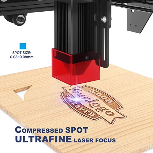 Longer RAY5 5000mW Laser Engraver is an economical Machine Suitable for Beginners, App Offline Control, DIY Engraver Tool for Metal/Glass/Wood, Engraving Area of 15.7"x15.7", Laser Class ii Longer