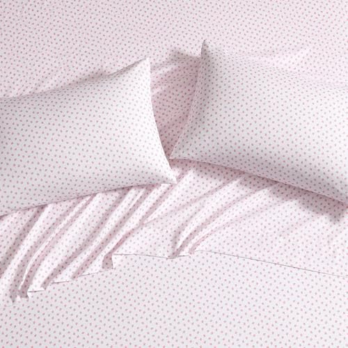 Laura Ashley Kids - Twin XL Sheet Set, Soft & Wrinkle-Resistant Toddler Bedding Set, Deep Pockets, Girl Bed Sheets with Matching Fitted Sheet & Pillowcase (Sweet Lady Bugs Pink) Laura Ashley