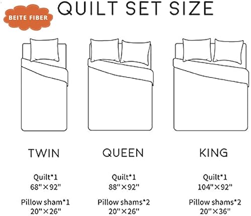 BEITE FIBER Bohemian Twin Size Comforter Quilt Sets -2 Pieces Red Quilts 100% Cotton(1Quilt,1 Pillow Shams) with Reversible Bedspreads Bohemian Patchwork Bedding Set Sleep Companion BEITE FIBER