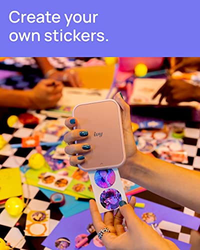 Canon Ivy 2 Mini Photo Printer, Print from Compatible iOS & Android Devices, Sticky-Back Prints, Pure White Canon