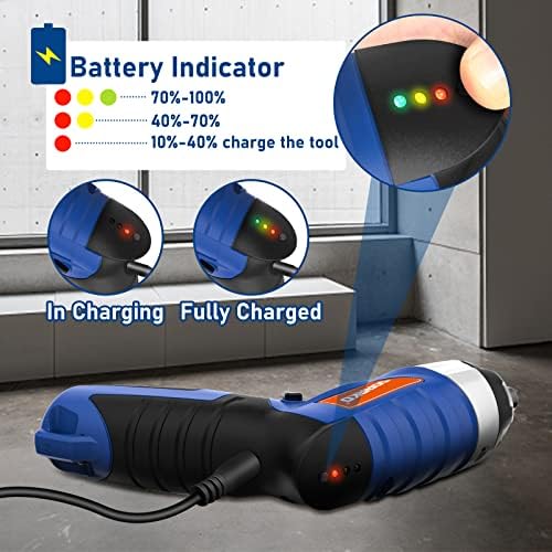 Electric Screwdriver, SORAKO Cordless Screwdriver Rechargeable 4V Max, Power Screwdriver with LED Light, 1300mAh Battery Screwdriver 6 Nm 30 PCS Screw Gun Accessories for Home DIY, Car Repair SORAKO