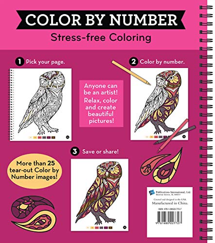 Brain Games - Color by Number: Stress-Free Coloring (Pink) Publications International, Ltd.