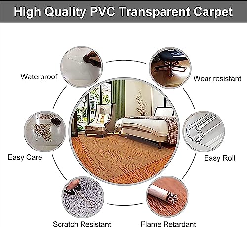 Office Chair Mat for Hardwood Floor, Runner Rug Carpet Protector, 1.5mm Thick Doormats - Can Be Cut, Living Room(140x400cm/4.6x13ft) CSNBDMBBSH