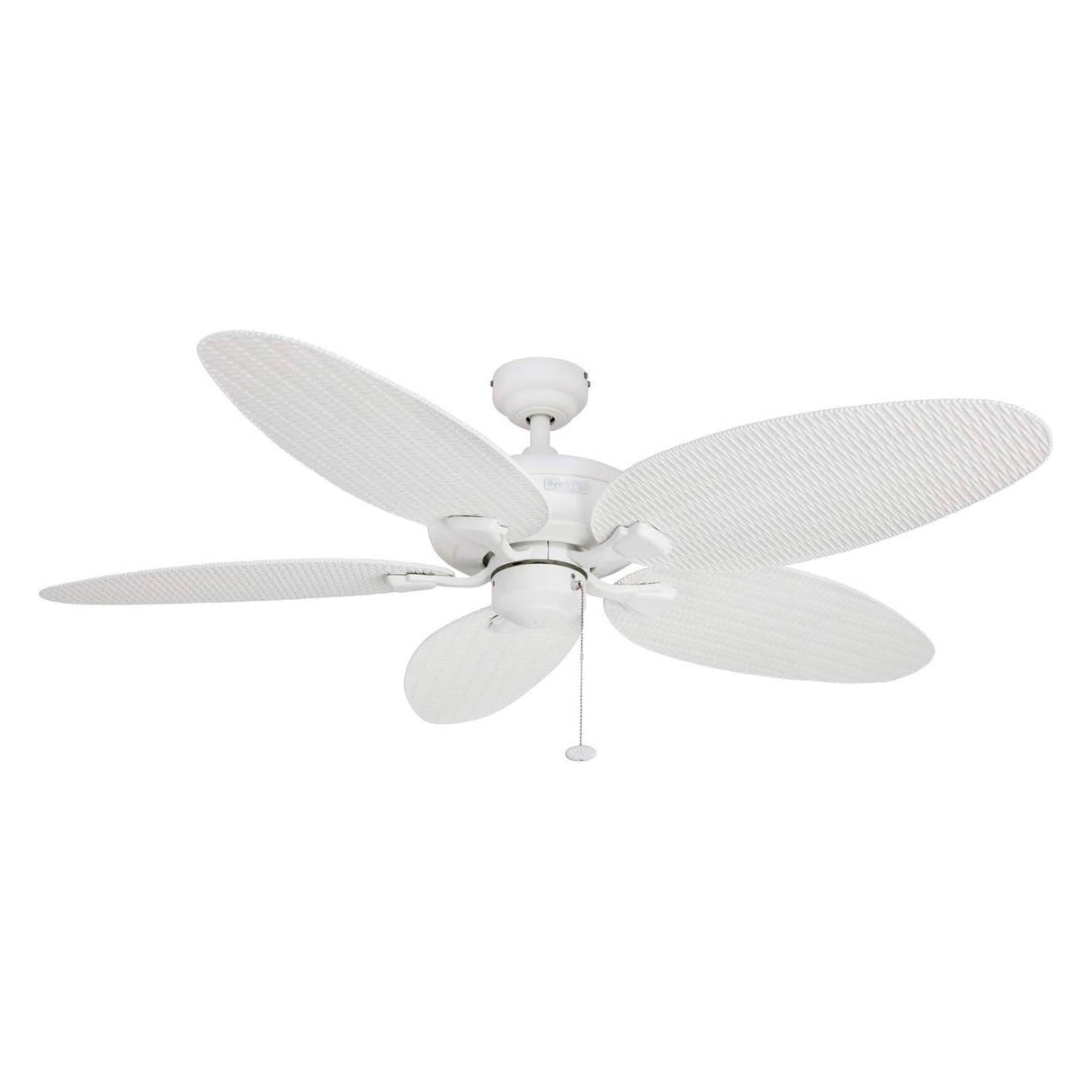 Honeywell Ceiling Fans Duval 52 Inch Ceiling Fan, Quick 2 Hang Indoor/Outdoor Ceiling Fan with Pull Chain, Tri-Mount 5 Blade Tropical Design, ETL Damp Rated, White (50206-01) Honeywell Ceiling Fans