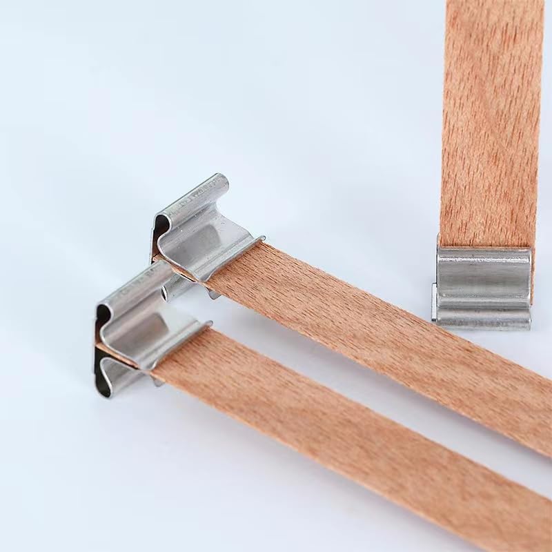 150 PCS Wick Clip for Candle Making Wood Wick Holder Base Universal Wood Wick Clips Wooden Wicks Bases Metal Candle Wick Holders (Square) Phinicco