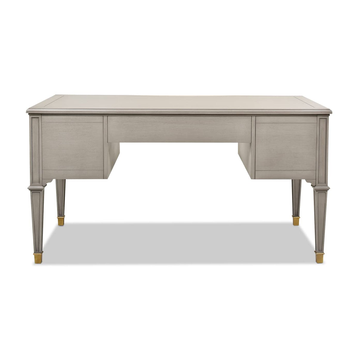 Jennifer Taylor Home JTH Luxe Dauphin Gold Accent 5-Drawer Executive Desk Jennifer Taylor Home