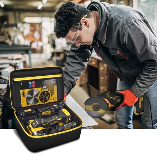Bag Compatible with DEWALT 20V MAX Cut Off Tool 3 in 1 Brushless (DCS438B), Storage Case Carrying Holder Organizer for Charger, Batteries, Cutting Wheel and Other Accessories (Box Only) Tanmqin