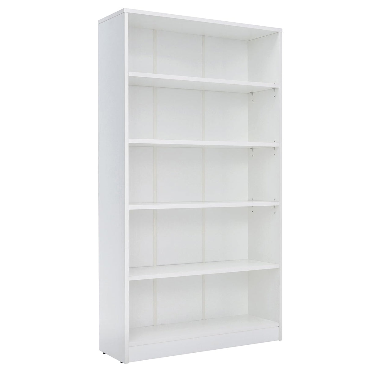 STARY 5 Shelf White Bookcase 60 inch Tall Wood Bookshelf for Bedroom STARY