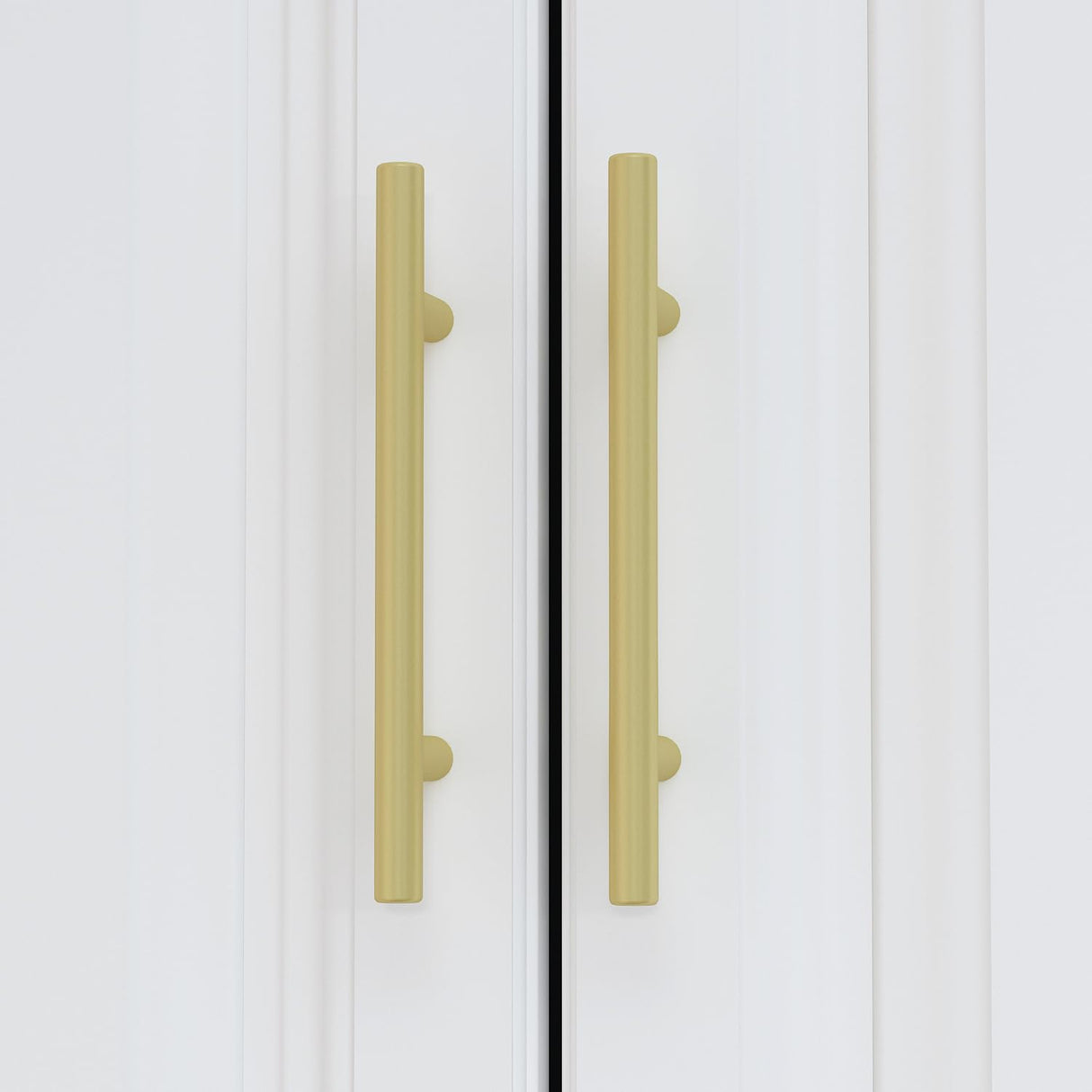 FUFU&GAGA Armoire Wardrobe Closet with 4 Doors, Wardrobe with Hanging Rod and 4 Drawers, Wardrobe Closet with Shelves, White FUFU&GAGA