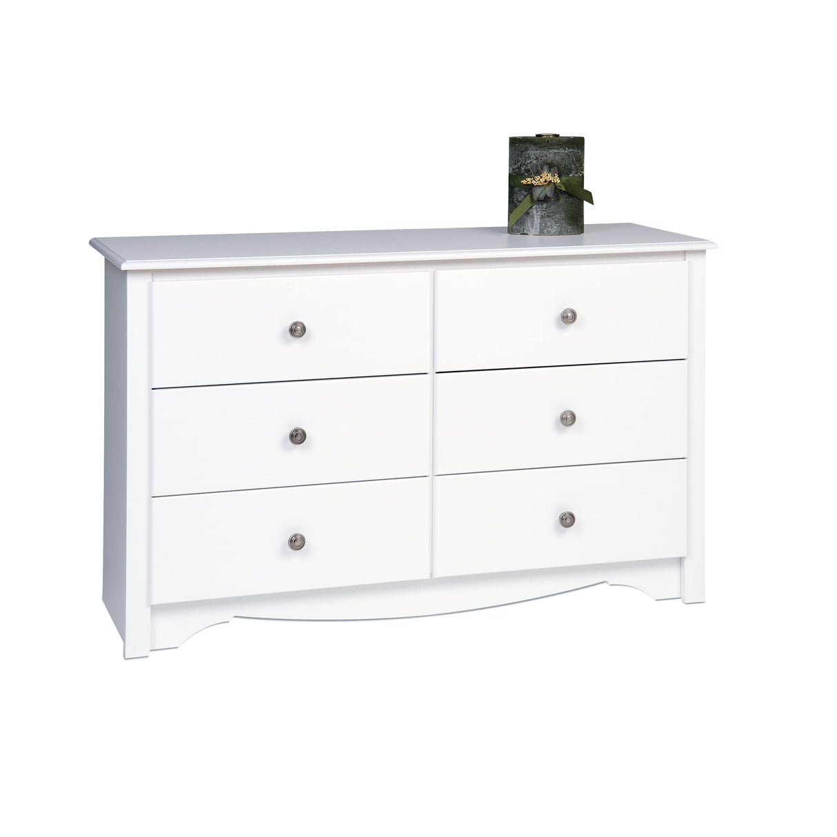 Prepac Sonoma 6 Drawer Dresser for Bedroom, Wide Chest of 6 Drawers, Bedroom Furniture, Ideal for Clothes Storage and Organization, 16"D x 48"W x 29"H, White Prepac