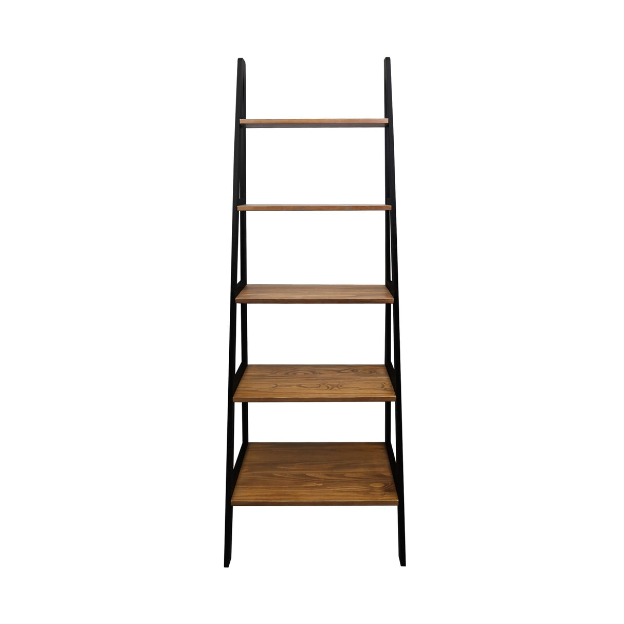 Casual Home 100% Solid Wood 5-Shelf Ladder Bookcase, Standard, Two-Tone Casual Home