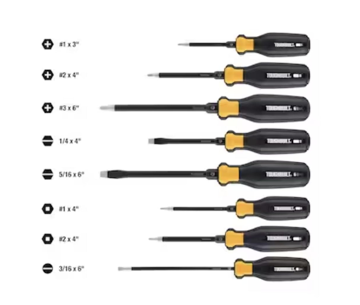 ToughBuilt 8 pc. Pro Screwdriver Set - TB-H5S8-A ToughBuilt