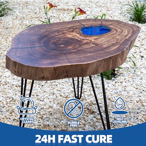 24H Deep Pour Epoxy Resin 0.75 Gallon, Fast Cure Casting Resin Kit for 1-2" Depths, Bubble Free & High-Gloss Food Safe Resin Epoxy, Heat Resistant for Charcuterie Board, Serving Trays & Resin Coasters Shabebe