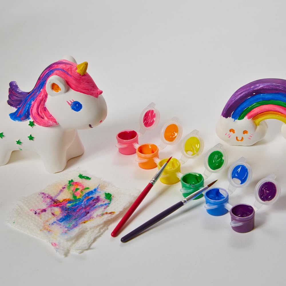 Innovative Designs Create N’ Style DIY Paint Your Own Figurines Arts and Crafts Set for Girls, Unicorn and Rainbow Figures Innovative Designs