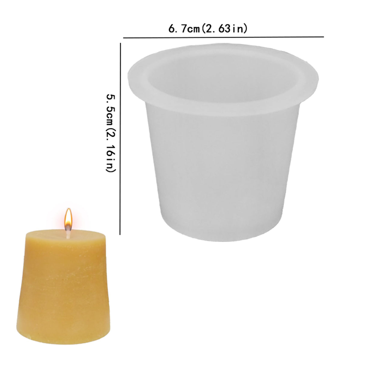 3 Pack Cylinder Candle Mold - Votive Candle - Silicone 3D Molds for Pray, Peony & Home Decor - Resin Casting & Soap Making Molds ESEDAGE