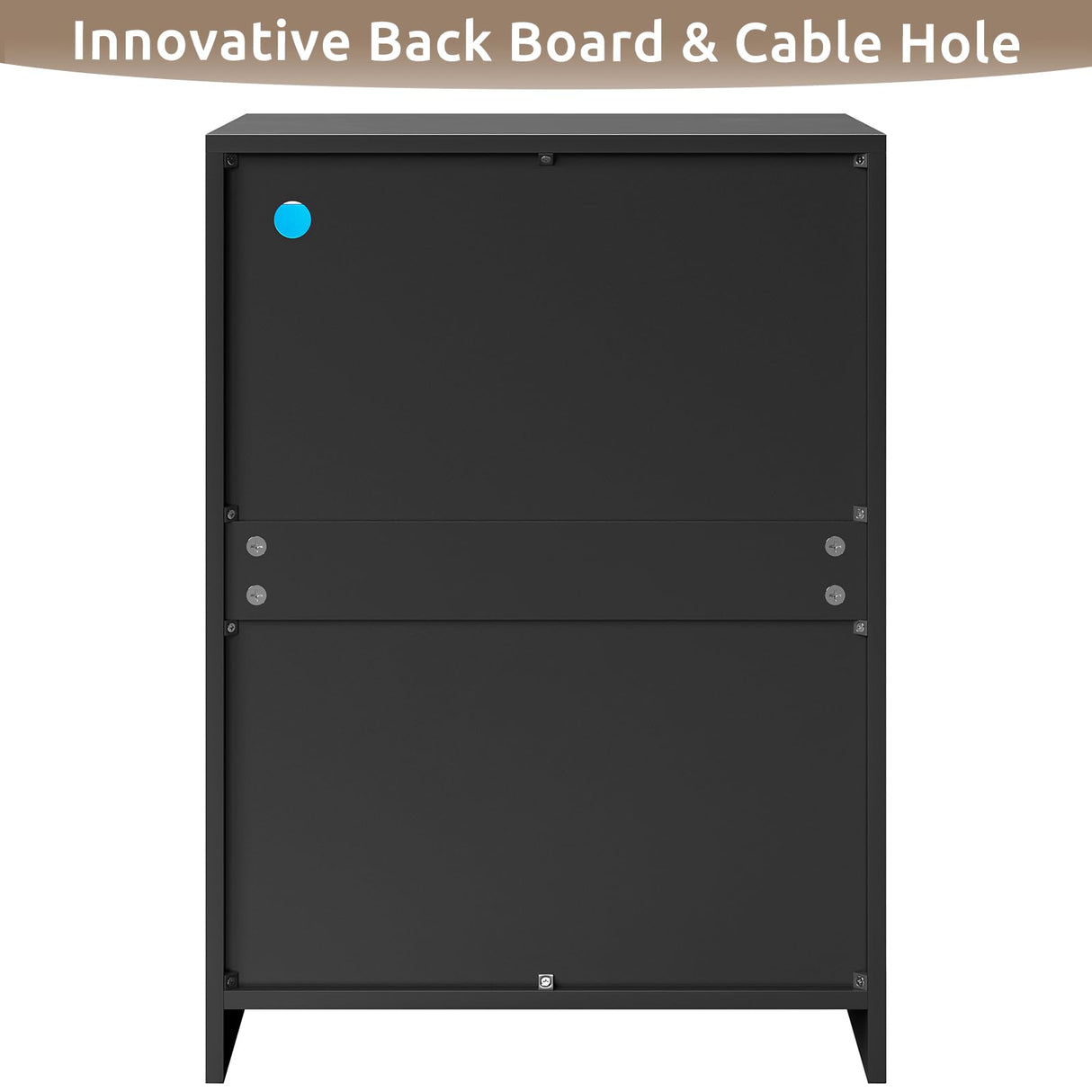 Hasuit Dresser with LED Lights for Bedroom, Tall Dresser with 3 Drawers and Pull-out Tray, Black Chest of Drawers Bedroom Storage Organizer, Dimensions 15.6" D x 21.7" W x 30.1" H Hasuit