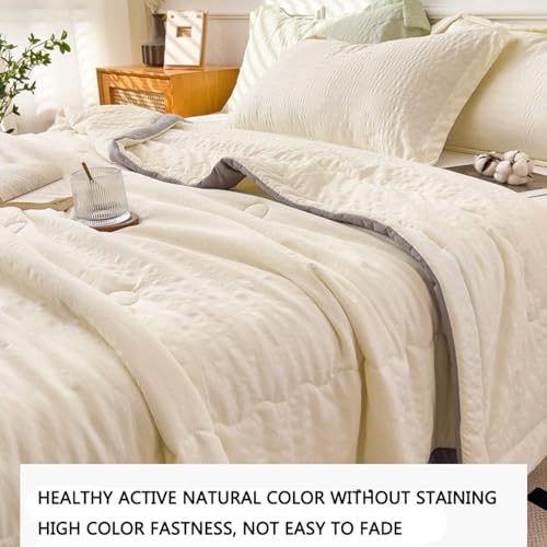 RDIAYDN Lightweight summer duvet, single summer duvet, light soft and comfortable summer duvet, thin and light duvet for summer, quilted, machine washable (D, 200 x 230 cm) RDIAYDN
