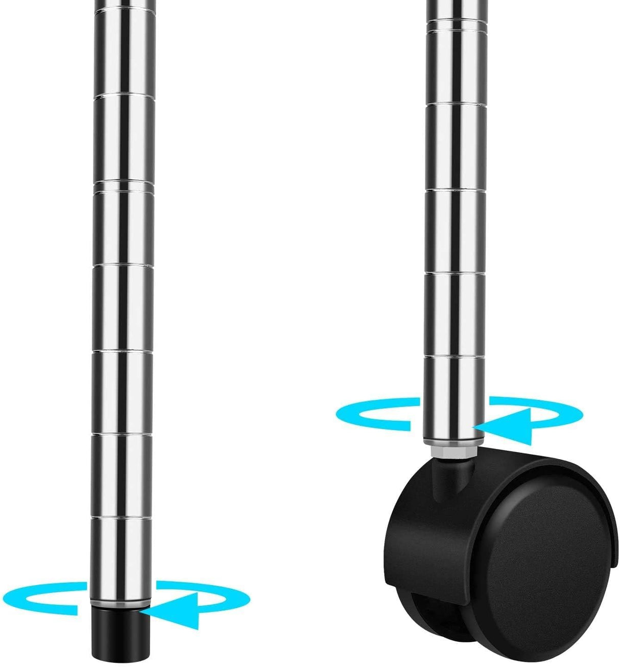 Simple Deluxe Heavy Duty 4-Shelf Storage Shelving Unit, 35.83D x 13.98W x 55.91H Steel Organizer Wire Rack with 1000Lb Capacity, Chrome Simple Deluxe