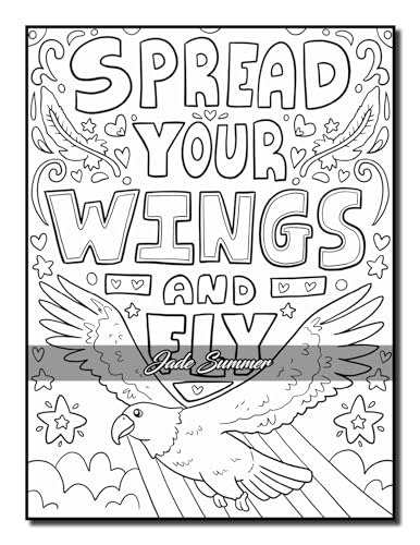 Positive Quotes: An Inspirational Coloring Book for Adults, Teens, and Kids with Positive Affirmations, Motivational Sayings, and More! (Inspirational Coloring Books) WoodArtSupply
