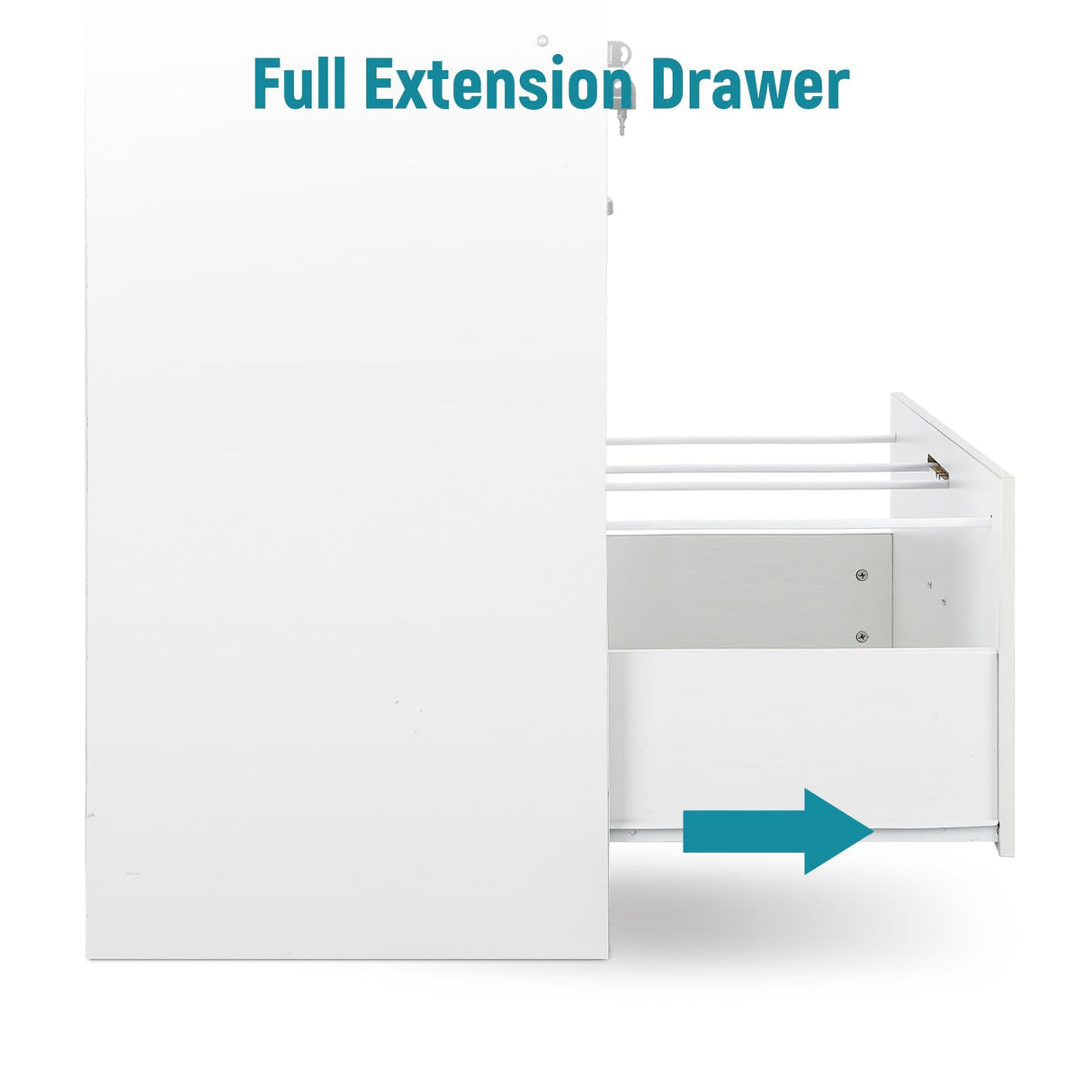 YORKING Wood Lateral File Cabinet with Lock, Storage Filing Cabinet with Full Extension Lockable Drawer Fits A4/Letter/Legal Size File Cabinets for Home Office Organizer, White, 2 Drawers YORKING