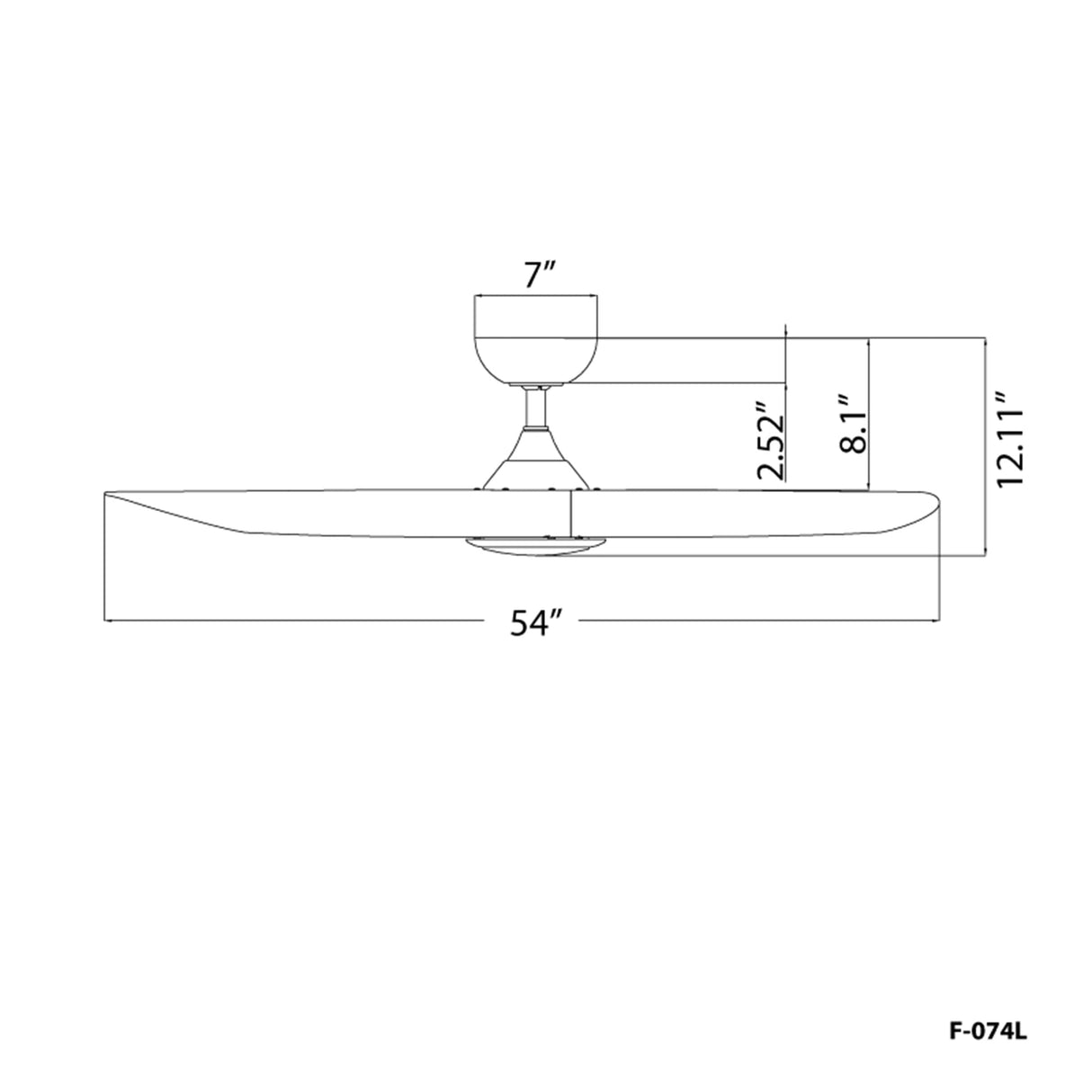 WAC Smart Fans Swirl Indoor and Outdoor 3-Blade Smart Home Ceiling Fan 54in Matte Black Koa with 3000K LED Light Kit and Remote Control works with Alexa and iOS or Android App WAC Lighting
