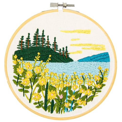DIAMOND DOTZ Mountain Lake Embroidery Kit - 5.0"