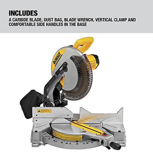 Dewalt DWS715R 12 in. 15 Amp Single Bevel Compound Miter Saw (Renewed) DEWALT