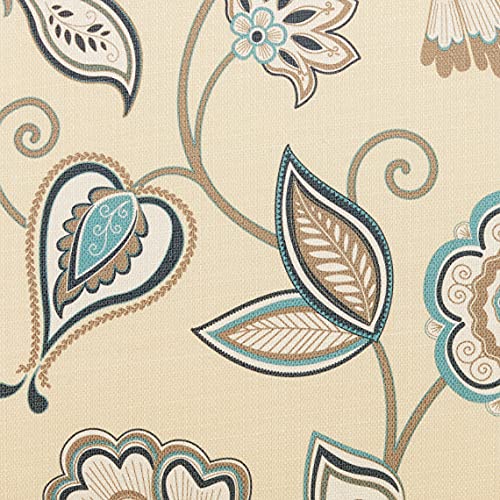 OSP Home Furnishings Dakota Upholstered Parsons Chair with Espresso Finish Wood Legs, Avignon Sky AVENUE•SIX